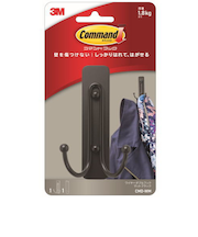 3M　コマンドフック　ダブルフック　CMD－WM　マットブラック