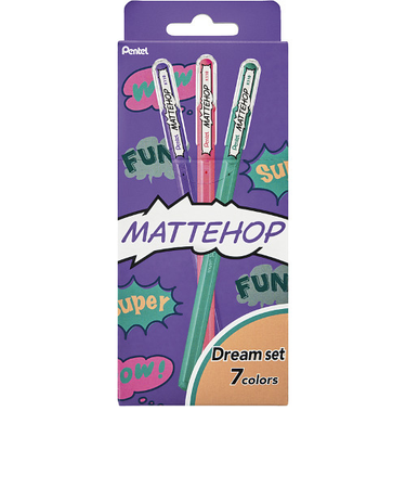 ぺんてる（Pentel）　マットホップ　ドリーム7色セット