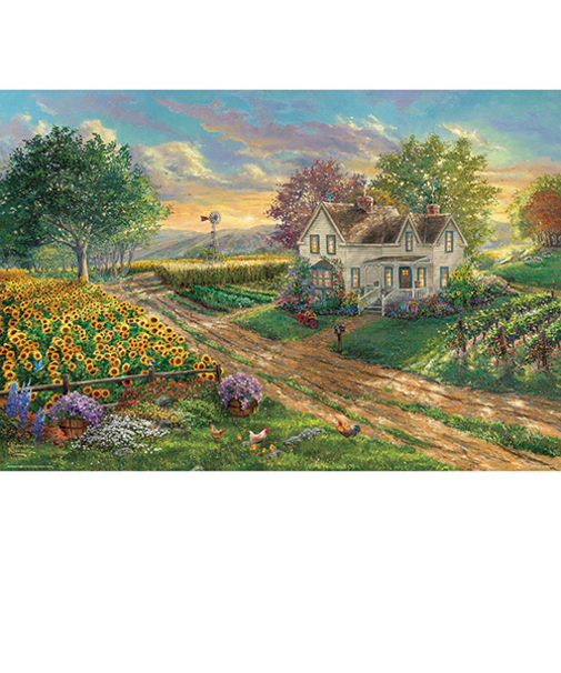 ビバリー　ひまわり咲くカントリーロード　1000-025　1000ピース