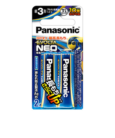パナソニック（Panasonic）　乾電池　エボルタネオ　LR6NJ／2B　単3形　2本入