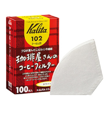カリタ（Kalita）　珈琲屋さんのコーヒーフィルター　102　ホワイト　100枚