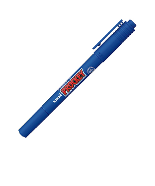 三菱鉛筆　プロッキー　極細＋細字丸芯　PM－120T　青