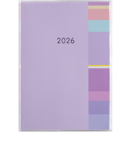 【2026年1月始まり】　高橋書店　ミアクレール5　B6　マンスリーブロック　505　パープル　日曜始まり