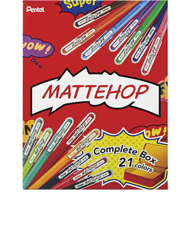 ぺんてる（Pentel）　マットホップ　コンプリート21色セット