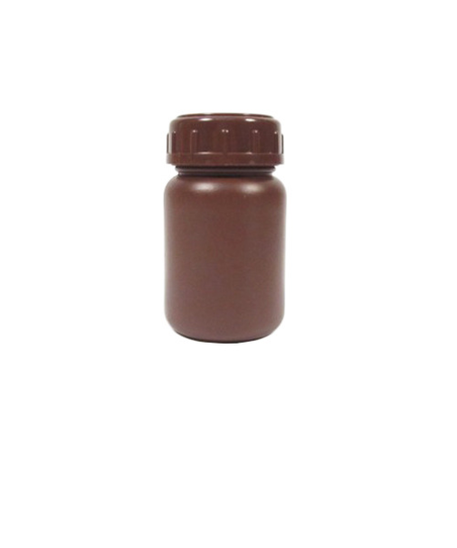 ポリ広口瓶　茶　100mL