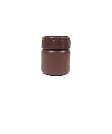 ポリ広口瓶　茶　50mL