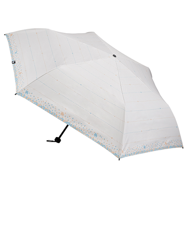 モズ×ハンズ　一級遮光　折りたたみ日傘　55cm　ドットボーダーベージュ