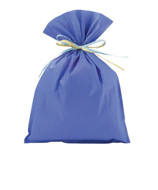 Z＆K　クレープバッグL　ブルー　10－525