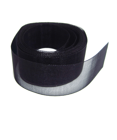 インディゴ　オーガンジーリボン　25mm　PR694　34BK　ブラック