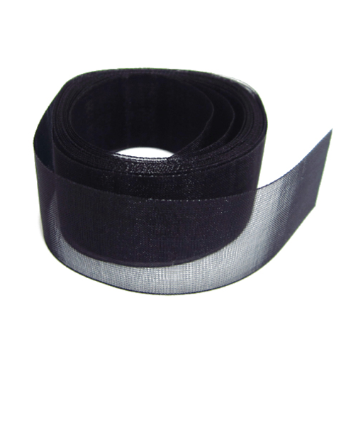 インディゴ　オーガンジーリボン　25mm　PR694　34BK　ブラック