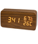 クレファー　木目調LEDデジタルクロック　M　IAC－5655－BR　ブラウン