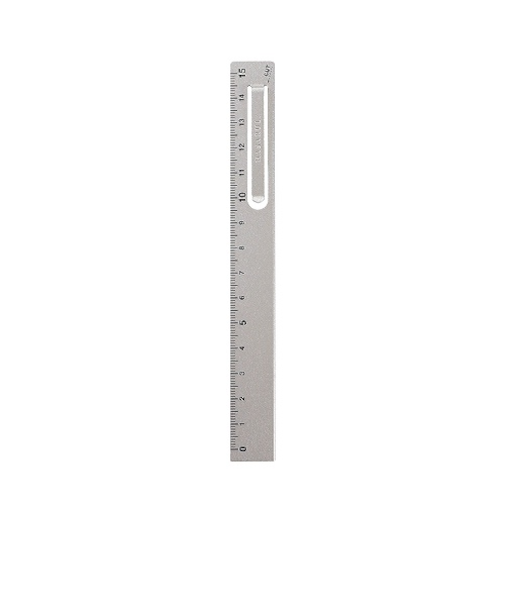 クツワ　クリップ付アルミ定規　ハサルラ　XS07SV　シルバー