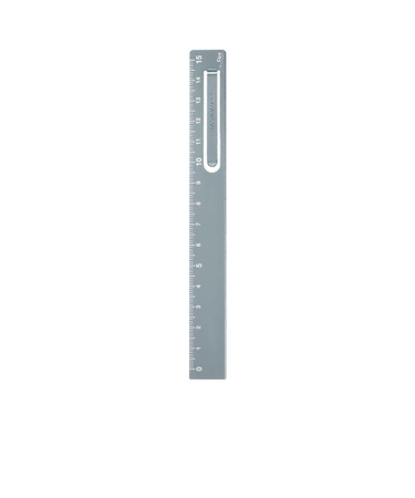 クツワ　クリップ付アルミ定規　ハサルラ　XS07BL　ブルーグレー