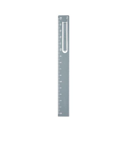 クツワ　クリップ付アルミ定規　ハサルラ　XS07BL　ブルーグレー