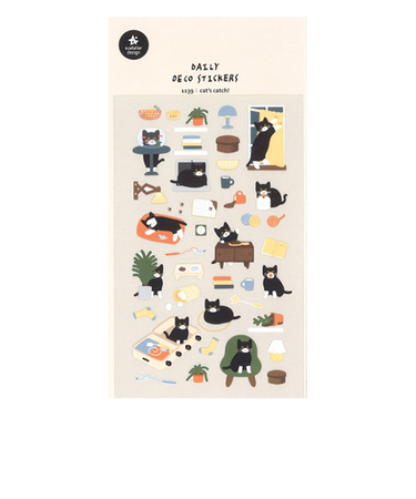 スワテリエ（suatelier）　ステッカー　1139　cats　catch！