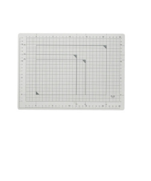 プラス（PLUS）　カッティングマット　A4　ライトグレー