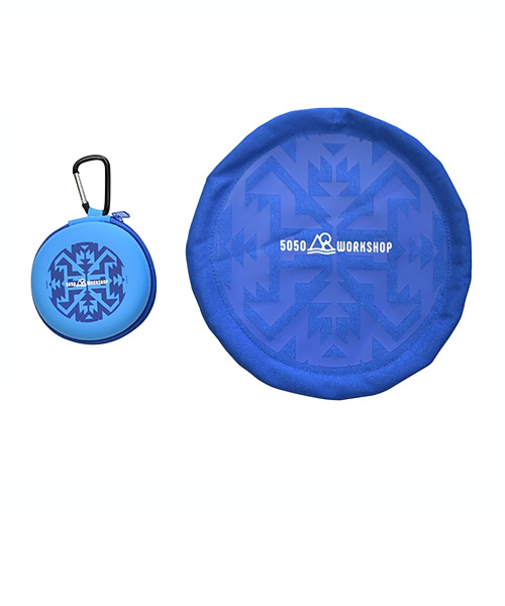 フィフティフィフティワークショップ（5050WORKSHOP）　フォールディングフライングディスク　NATIVE　BLUE（ブルー）