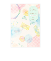 ミドリ（MIDORI）　ゆるログ　ドット方眼のノート　B6　15356　水彩柄