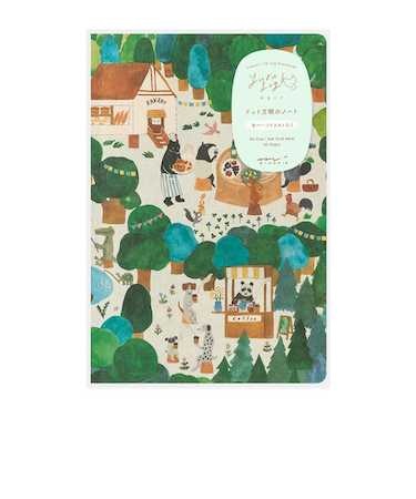 ミドリ（MIDORI）　ゆるログ　ドット方眼のノート　B6　15352　森の動物柄