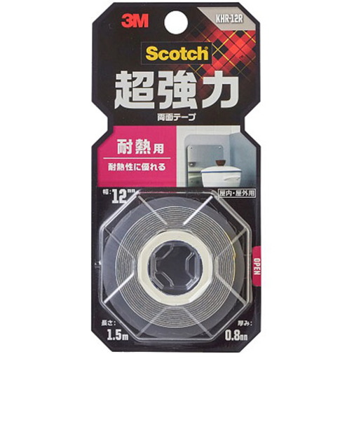 3M　スコッチ　超強力両面テープ　耐熱用　KHR‐12R　12mm×1.5m