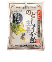 うどんや風一夜薬本舗　特製　のどしょうが飴　小袋70g