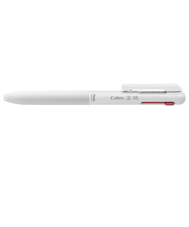 ぺんてる（Pentel）　カルム（Calme）　3色ボールペン　0.5mm　BXAC35W　グレイッシュホワイト