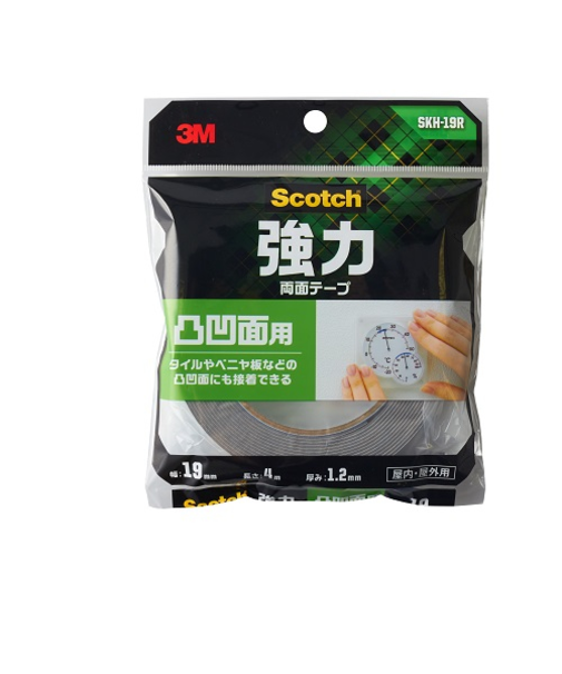 3M　強力両面テープ　凸凹面用　SKH‐19R　19mm×4m