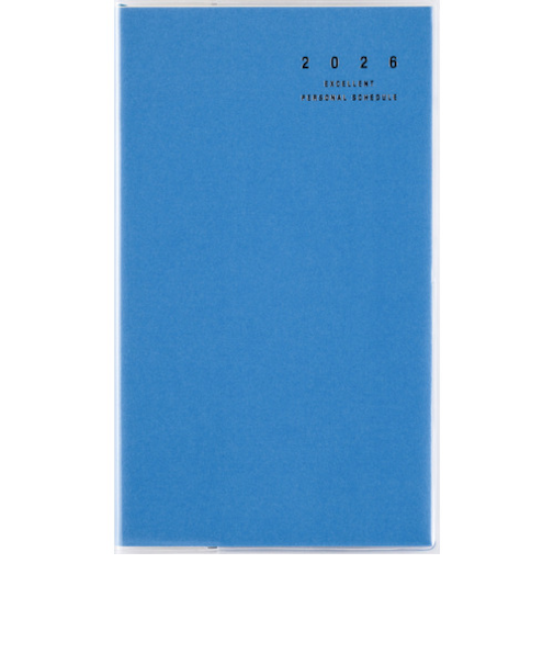 【2026年1月始まり】　高橋書店　リベルインデックス3　手帳判　マンスリーブロック　303　カリプソ・ブルー　日曜始まり