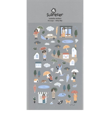 スワテリエ（suatelier）　ステッカー　1132　Rainy　day