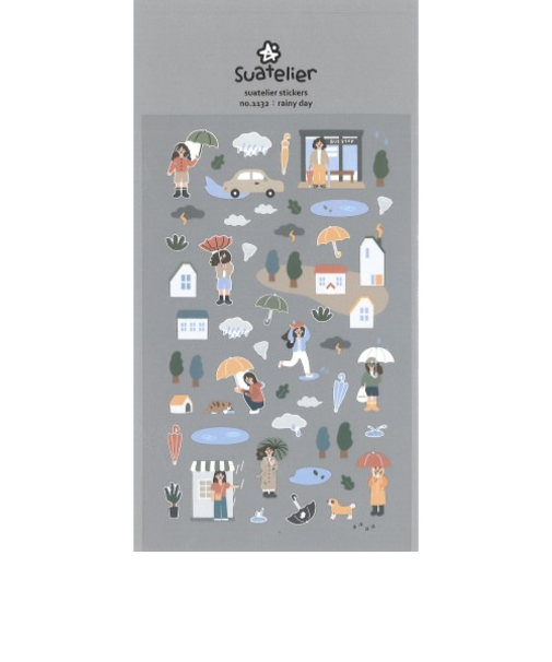 スワテリエ（suatelier）　ステッカー　1132　Rainy　day
