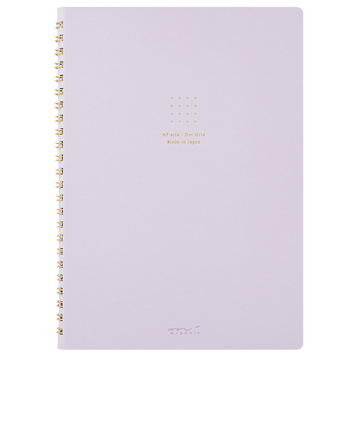 ミドリ（MIDORI）　カラーリングノート（A5）　ドット方眼　15335006　紫