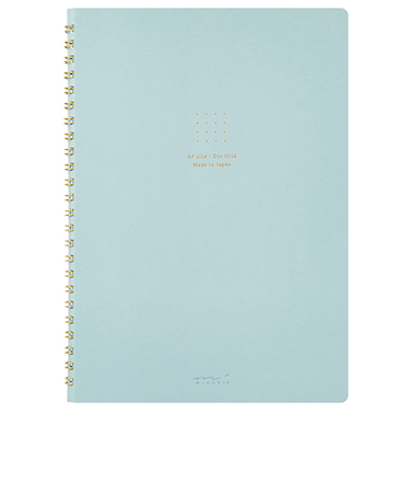 ミドリ（MIDORI）　カラーリングノート（A5）　ドット方眼　15334006　青