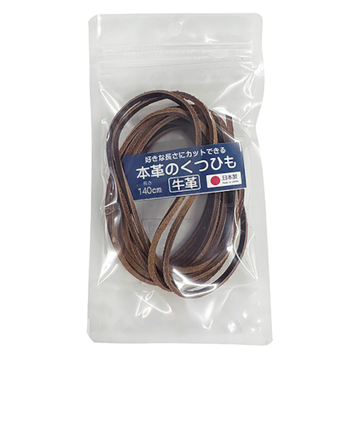 木原産業　本革のくつひも　140cm　ミディアムブラウン