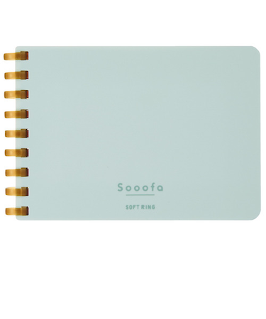 コクヨ（KOKUYO）　ソフトリングメモ　スーファ　A7変形　4mm方眼罫　メ-SV778S4-LB　ライトブルー