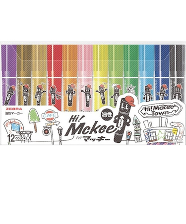 ゼブラ（ZEBRA）　Hi!Mckee　ハイマッキー12色セット　MC12C－25－HM【数量限定】