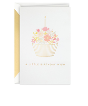 ホールマーク（Hallmark）　輸入カード　誕生お祝い　シグネチャー・スタジオ・コレクション　808785　フラワーカップケーキ