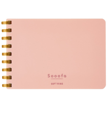 コクヨ（KOKUYO）　ソフトリングメモ　スーファ　A7変形　4mm方眼罫　メ-SV778S4-P　ピンク