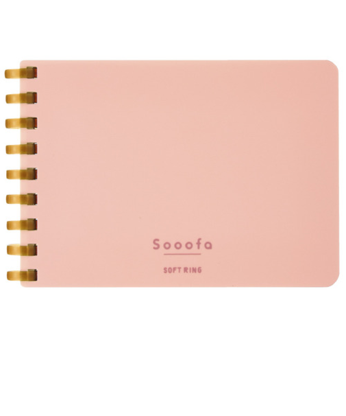 コクヨ（KOKUYO）　ソフトリングメモ　スーファ　A7変形　4mm方眼罫　メ-SV778S4-P　ピンク