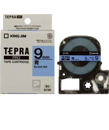 キングジム（KING　JIM）　プロテープカートリッジ　9mm　青／黒字　SC9B