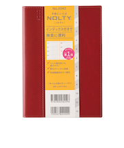 【2025年12月始まり】 ノルティ(NOLTY) キャレル B6 ウィークリーホリゾンタル 2042 レッド 月曜始まり