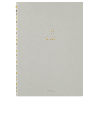 ミドリ（MIDORI）　カラーリングノート（A5）　ドット方眼　15330006　グレー