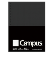 コクヨ（KOKUYO）　キャンパスルーズリーフBiz　5mm方眼罫　A4　ノ－G816S－5　100枚