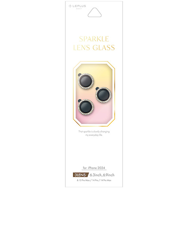 【iPhone16Pro／iPhone16ProMax】　ルプラスネクスト（LEPLUS　NEXT）　レンズ保護ガラスフィルム　「SPARKLE　LENS　GL