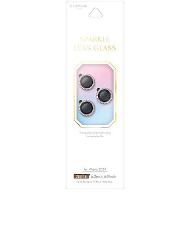 【iPhone16Pro／iPhone16ProMax】　ルプラスネクスト（LEPLUS　NEXT）　レンズ保護ガラスフィルム　「SPARKLE　LENS　GL