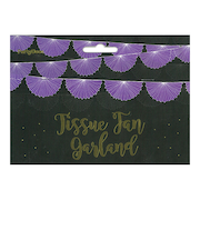 PartyDeco　ガーランド　ロゼット　バイオレット