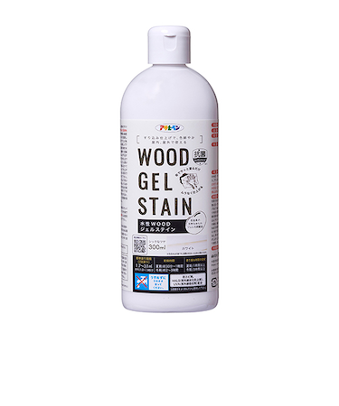 アサヒペン　水性　WOODジェルステイン　300mL　ホワイト