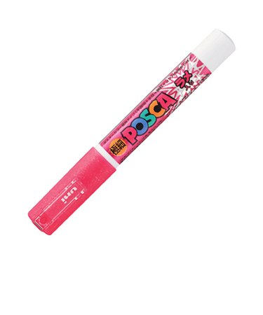 三菱鉛筆　ポスカ　ラメ入り極細　PC－1ML　レッド