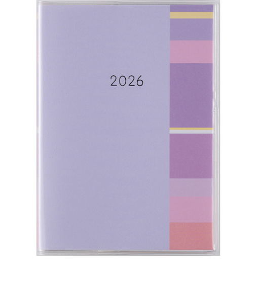 【2026年1月始まり】　高橋書店　ミアクレール　コケット5　A6　マンスリーブロック　415　パープル　日曜始まり