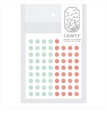 クオリー（Quarry）　　タイニーストーンシール　ミント×レッド
