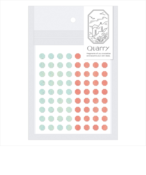 クオリー（Quarry）　　タイニーストーンシール　ミント×レッド